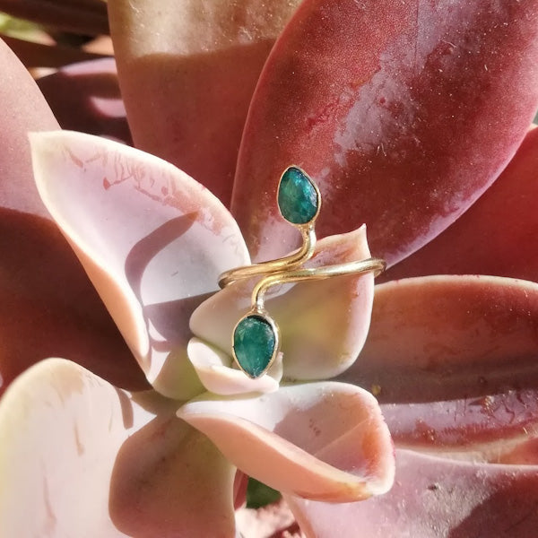 ANELLO APALA in ottone color oro ANELLO artigianale ottone