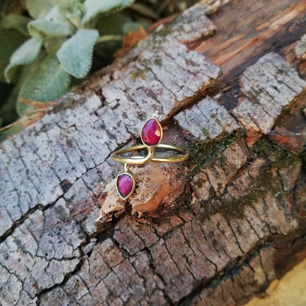 ANELLO APALA in ottone color oro ANELLO artigianale ottone