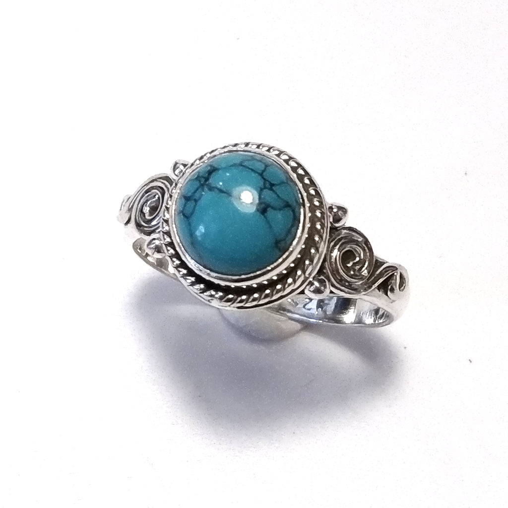 ANELLO artigianale in argento 925 con Pietra di Luna , Granato , Topazio azzurro | GIOIELLI CON PIETRE