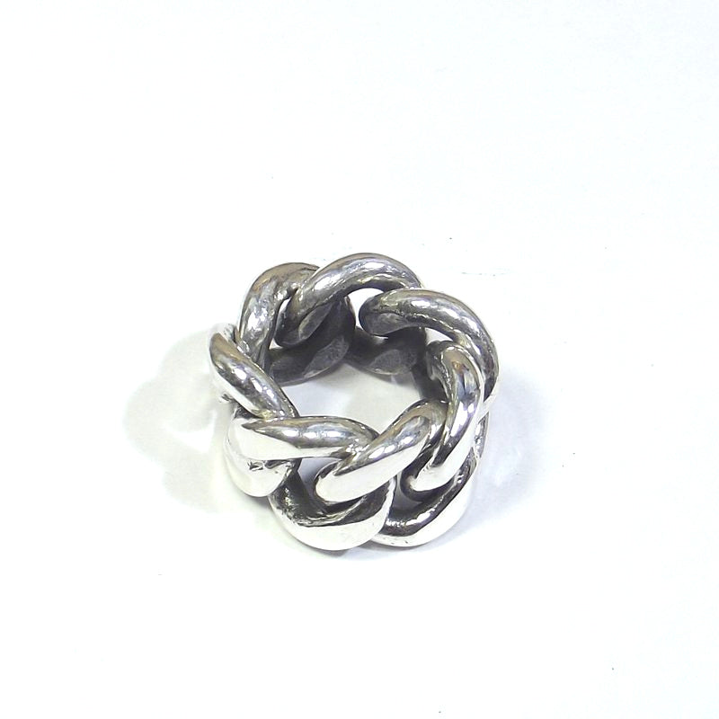 Anello catena gourmette uomo donna argento - MOTHIARI