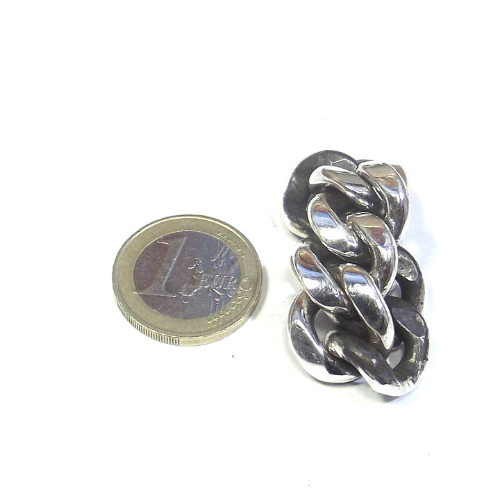 Silver groumette CHAIN RING for men/women size 26
