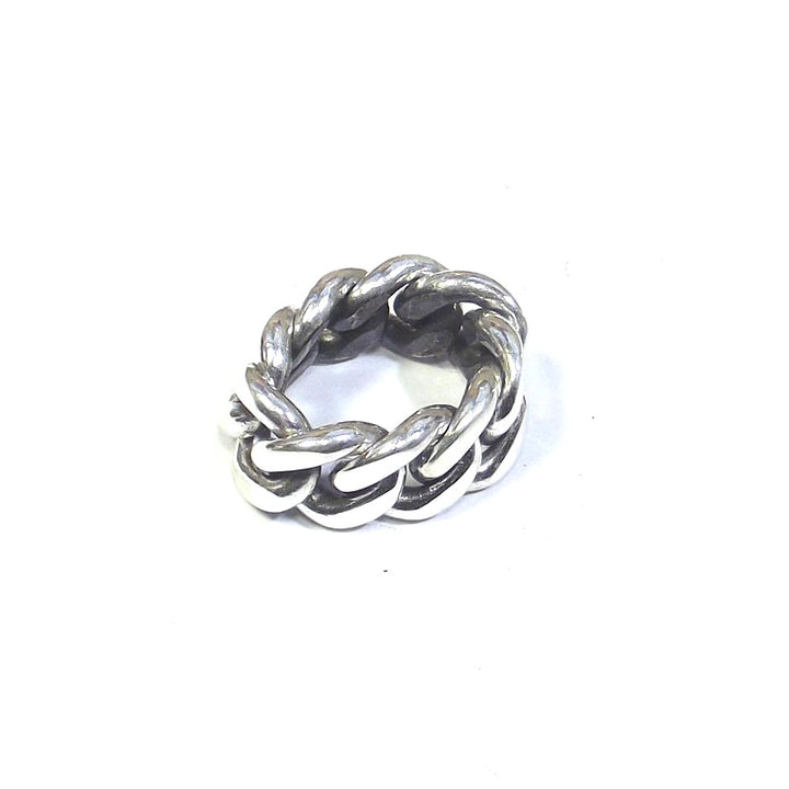 ANELLO CATENA groumette argento uomo misura 23