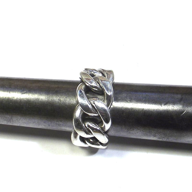 ANELLO CATENA groumette argento uomo misura 23