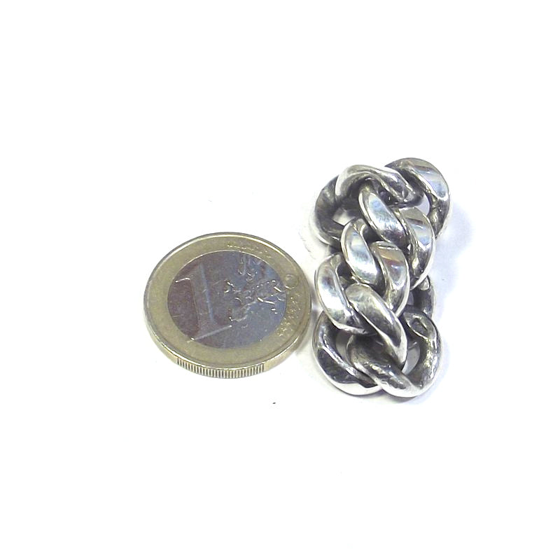 ANELLO CATENA groumette argento uomo misura 23