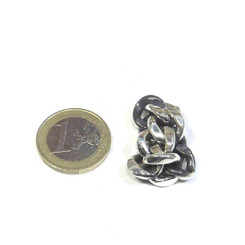 Anello catena gourmette argento uomo donna misura 16 - ANAND