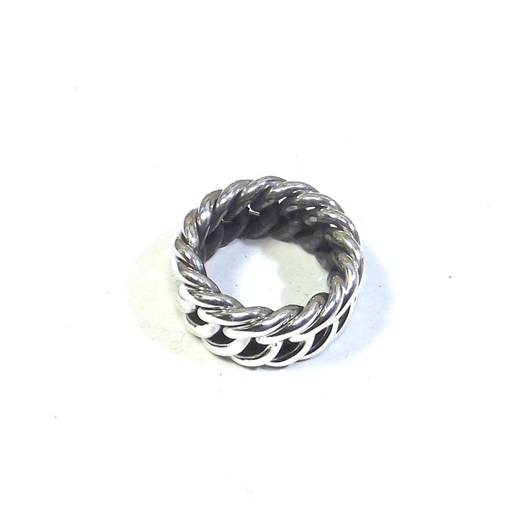 925 silver groumette chain ring - BAMORI