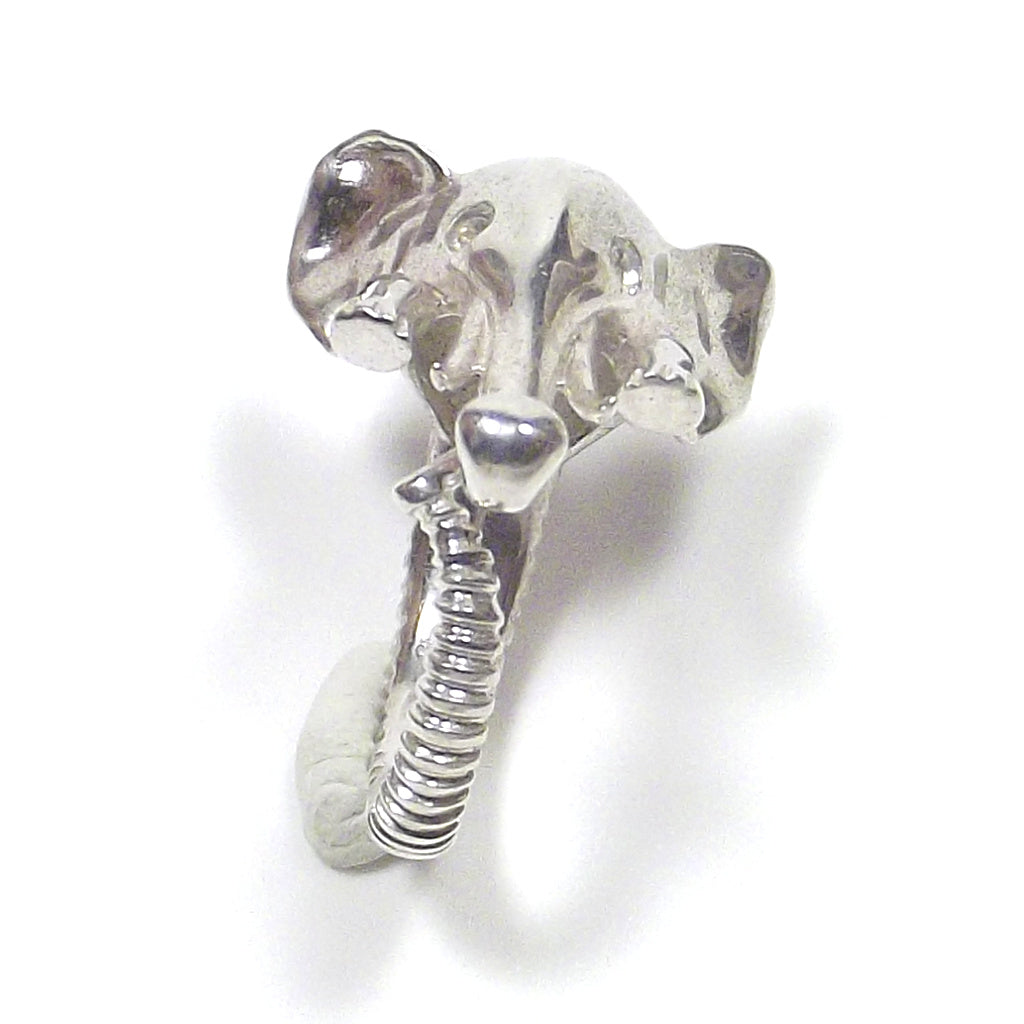 925 silver ring ELEPHANT head with MOONSTONE