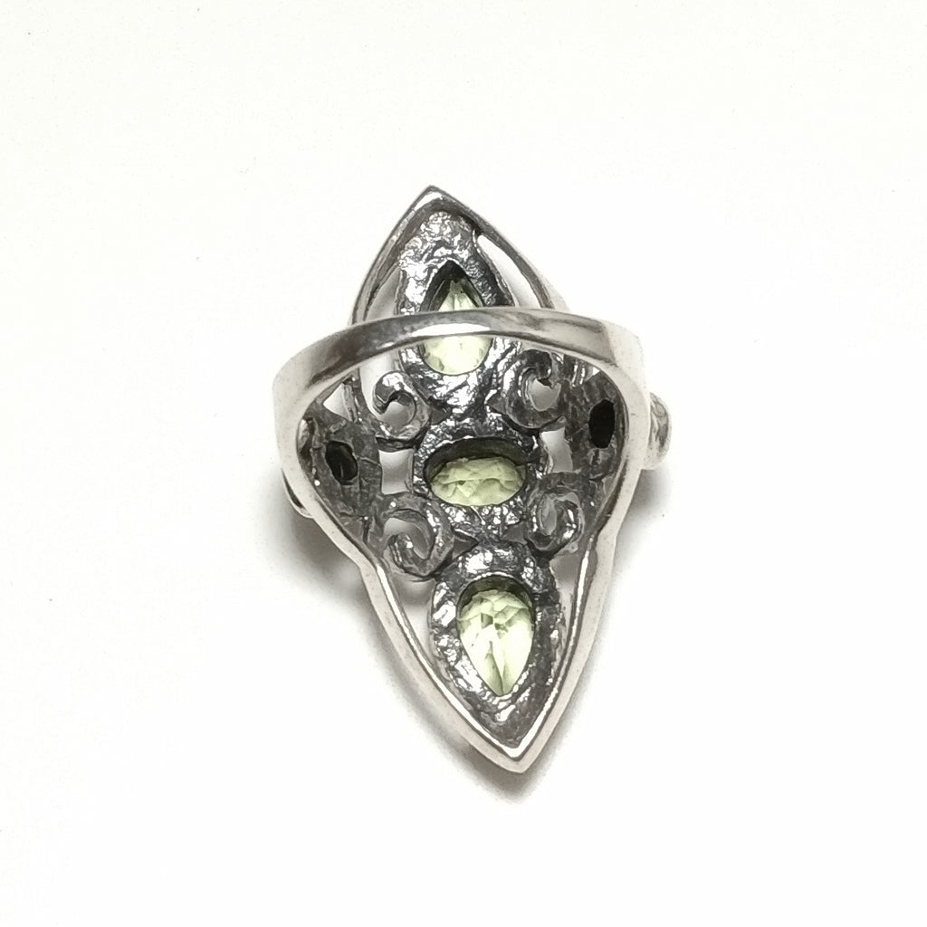 ANELLO ETNICO in argento 925 ANELLO artigianale Peridoto | GIOIELLI IN ARGENTO