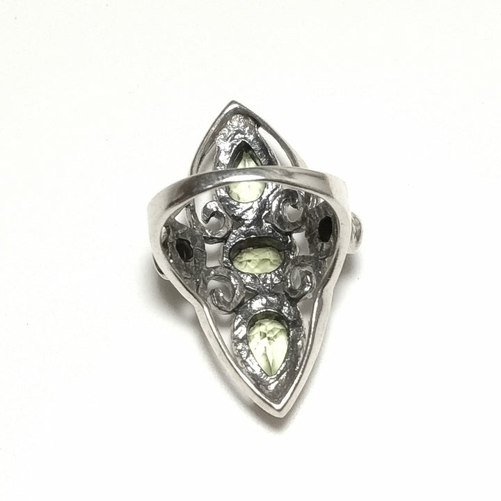ANELLO ETNICO in argento 925 ANELLO artigianale Peridoto | GIOIELLI IN ARGENTO