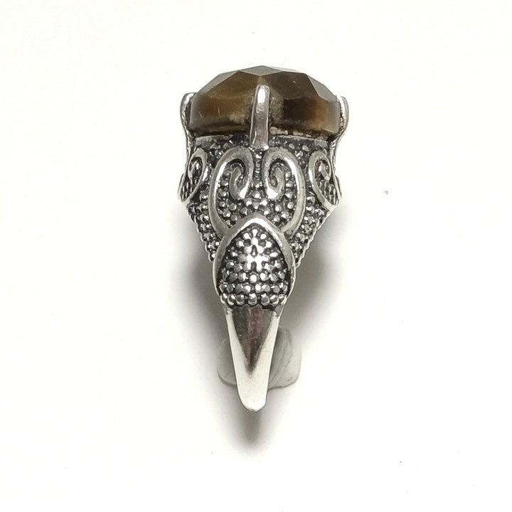 ANELLO ETNICO in argento 925 ANELLO artigianale Occhio di Tigre | GIOIELLI IN ARGENTO