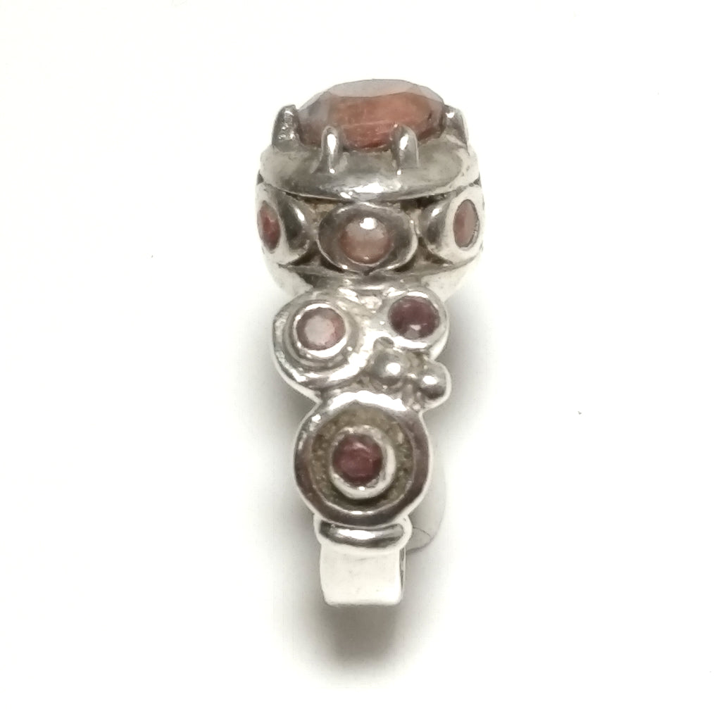 ANELLO ETNICO in argento 925 ANELLO artigianale Radice di Rubino | GIOIELLI IN ARGENTO