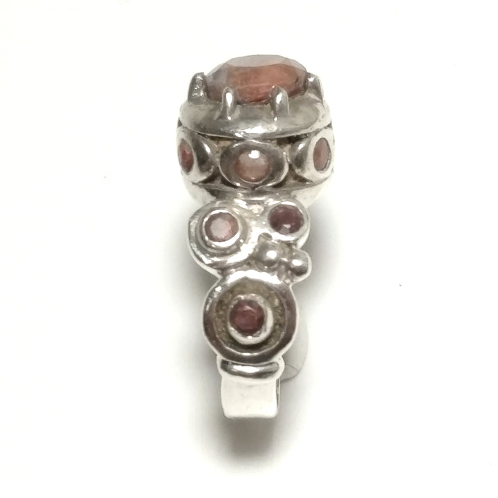 ANELLO ETNICO in argento 925 ANELLO artigianale Radice di Rubino | GIOIELLI IN ARGENTO