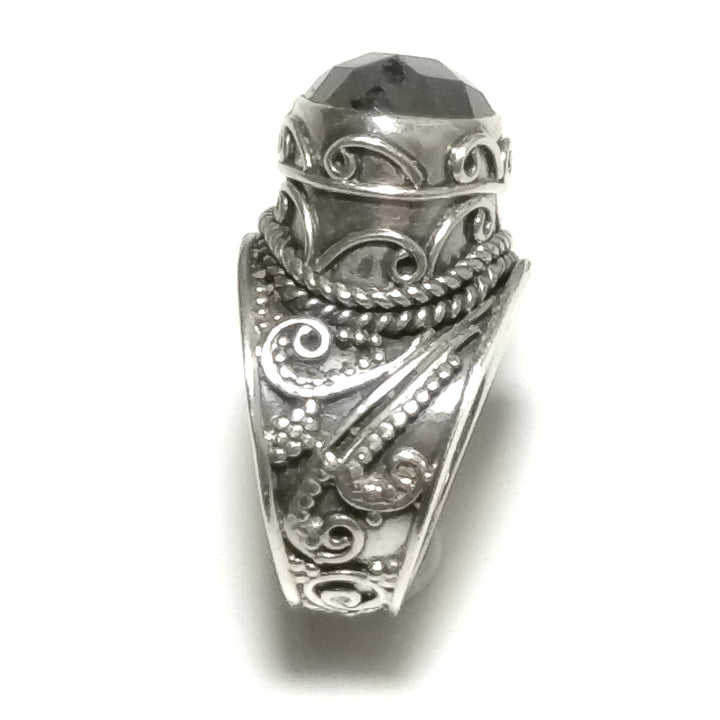 ANELLO ETNICO in argento 925 ANELLO artigianale Labradorite | GIOIELLI IN ARGENTO
