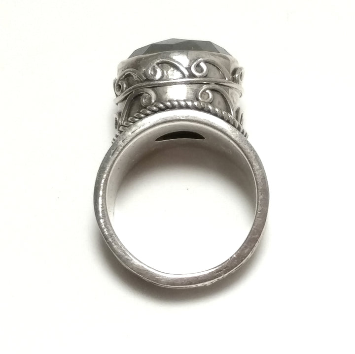 ANELLO ETNICO in argento 925 ANELLO artigianale Labradorite | GIOIELLI IN ARGENTO
