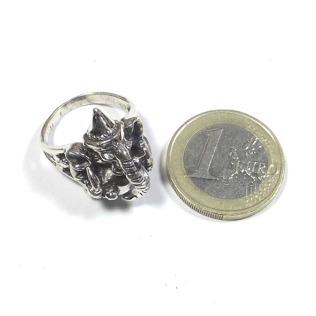 ANELLO GANESH in argento 925 con capello