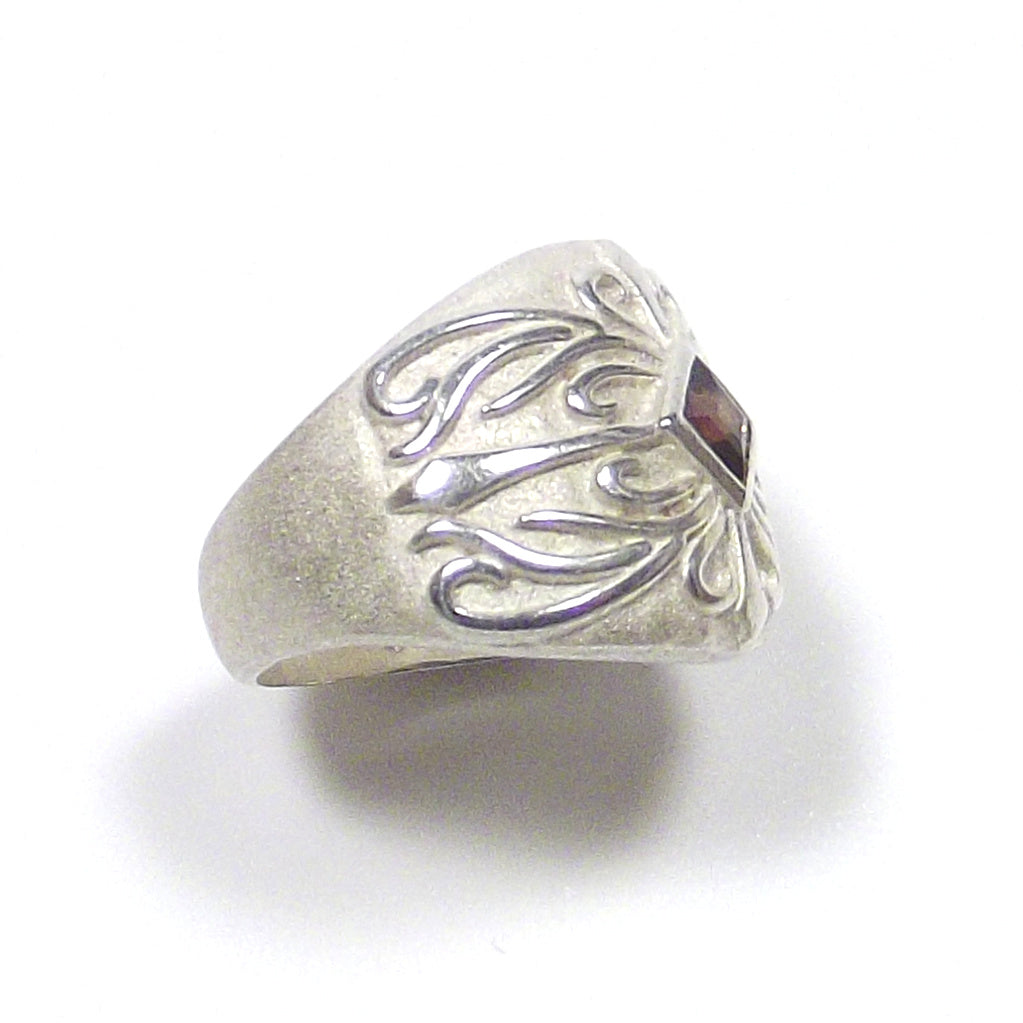 ANELLO GRANATO e argento 925