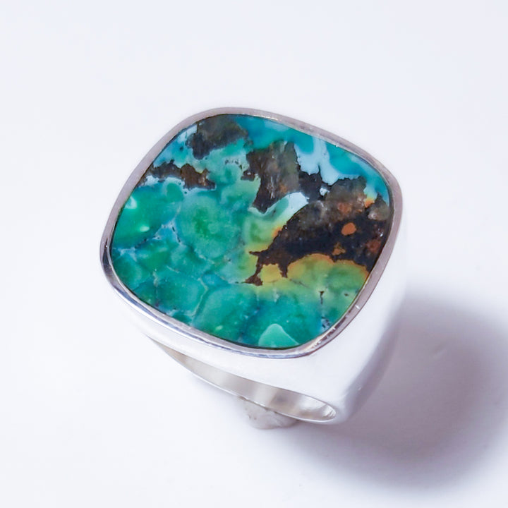 ANELLO artigianale in argento 925 con pietra - ORISSA