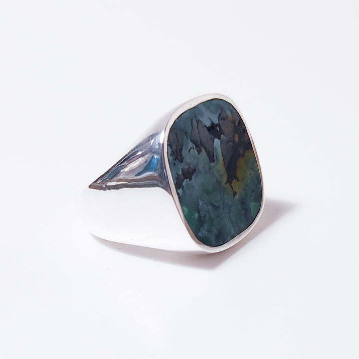 ANELLO artigianale in argento 925 con pietra - ORISSA