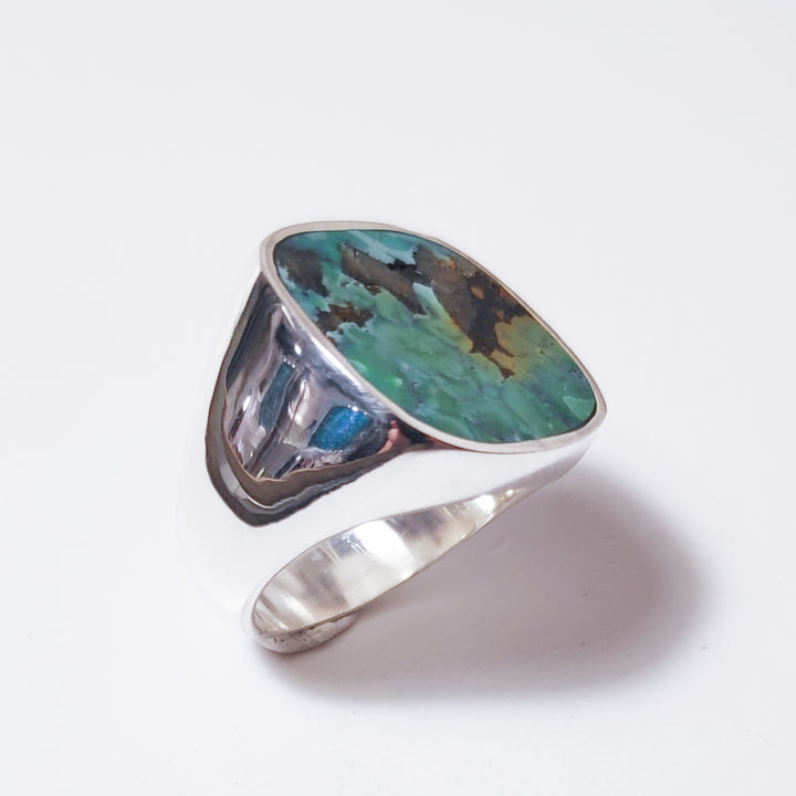 ANELLO artigianale in argento 925 con pietra - ORISSA