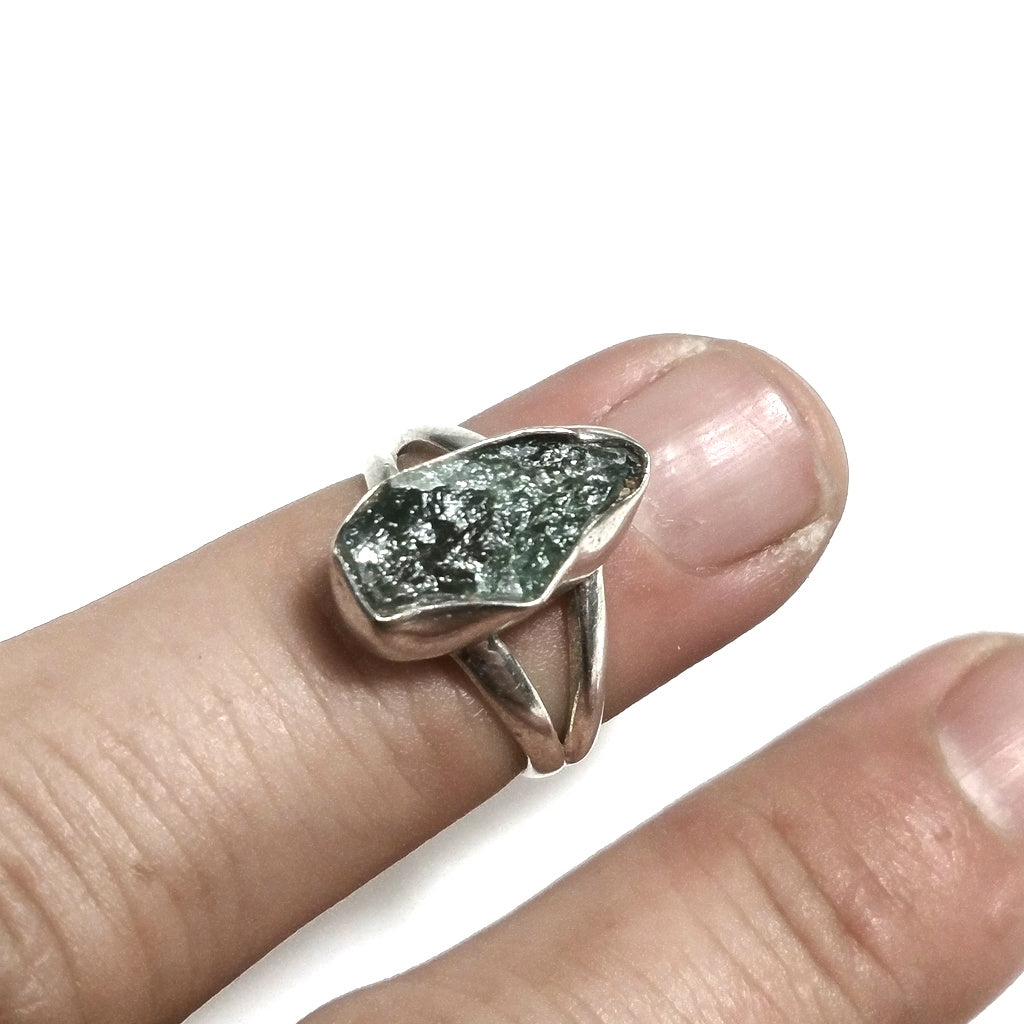 ANELLO artigianale in argento 925 Anello con pietra Acquamarina | GIOIELLI IN ARGENTO