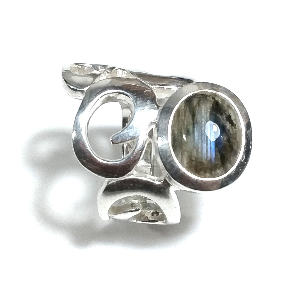Anello con pietra in argento 925 con Labradorite | GIOIELLI IN ARGENTO