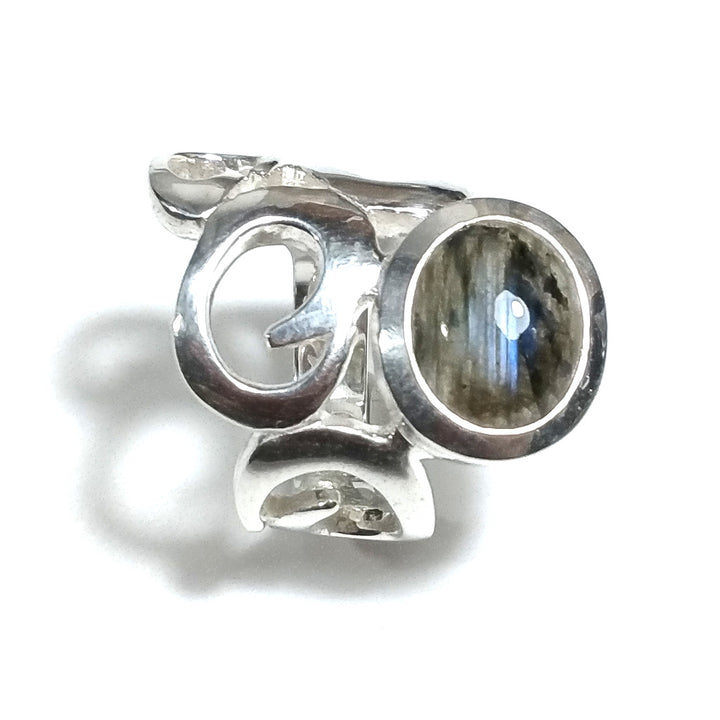 Anello con pietra in argento 925 con Labradorite | GIOIELLI IN ARGENTO
