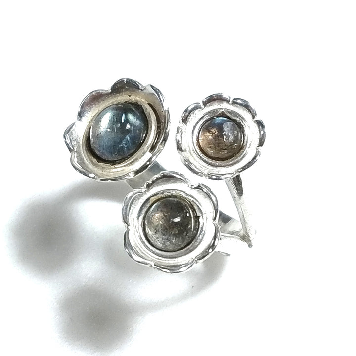 Anello con pietra in argento 925 con Labradorite | FIORE