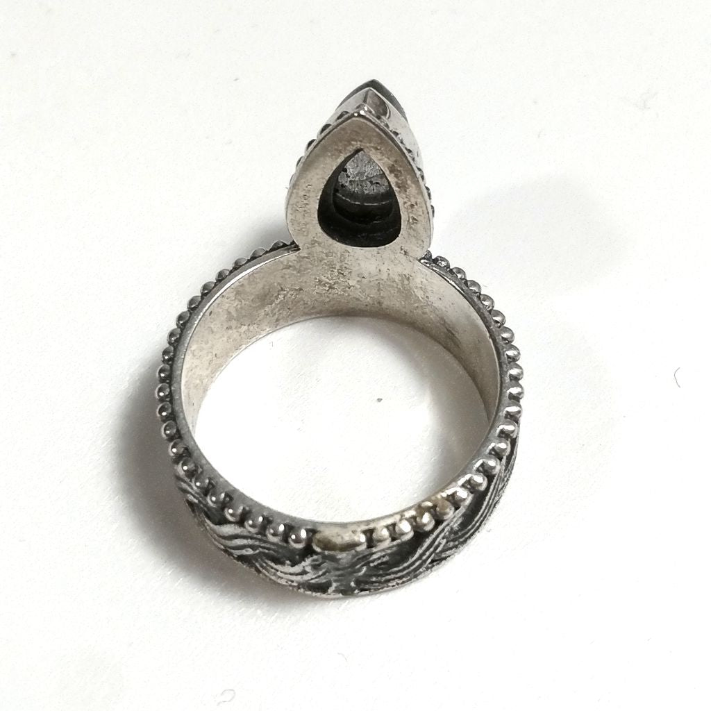 ANELLO ETNICO in argento 925 Anello con pietra Labradorite | ANELLI ARGENTO