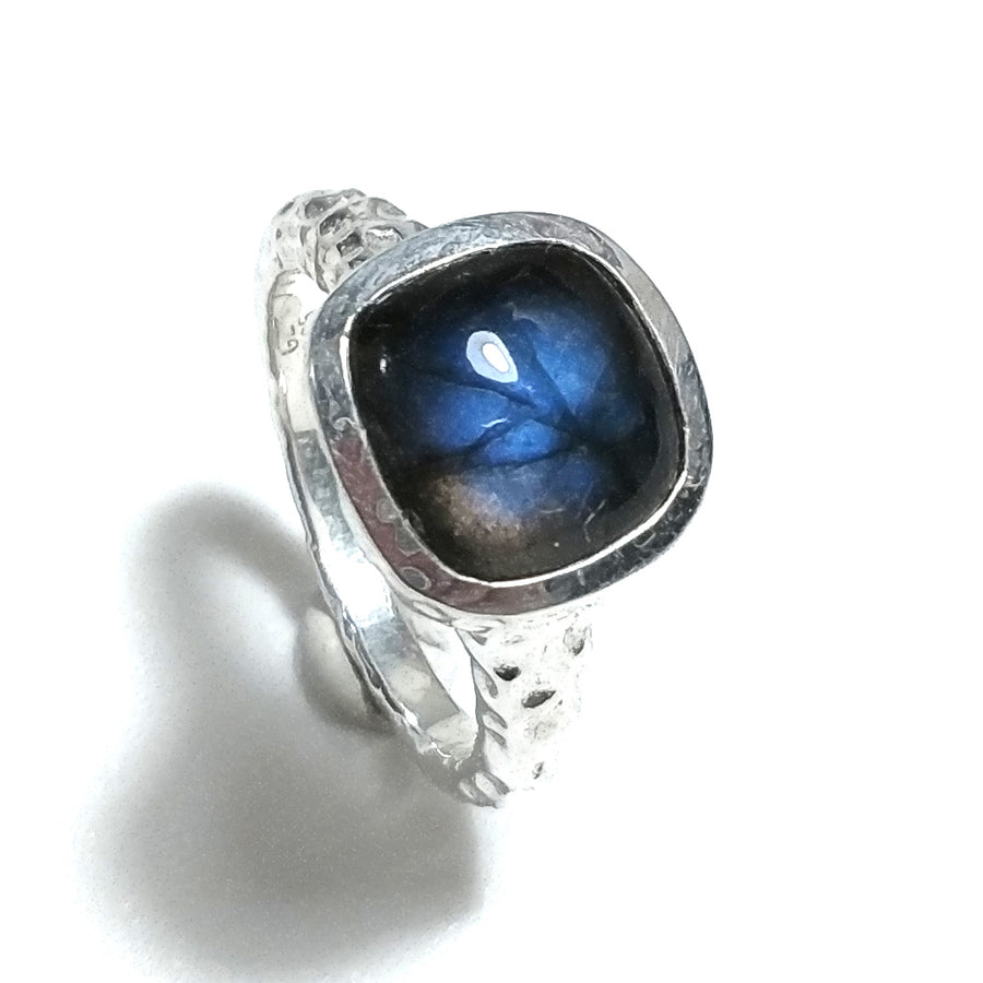 Anello con pietra in argento 925 - ANGEL labradorite