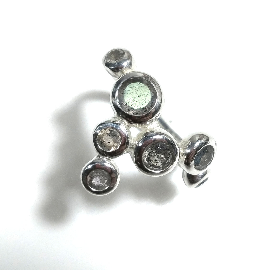 ANELLO artigianale in argento 925 Anello con pietra Labradorite | GIOIELLI IN ARGENTO