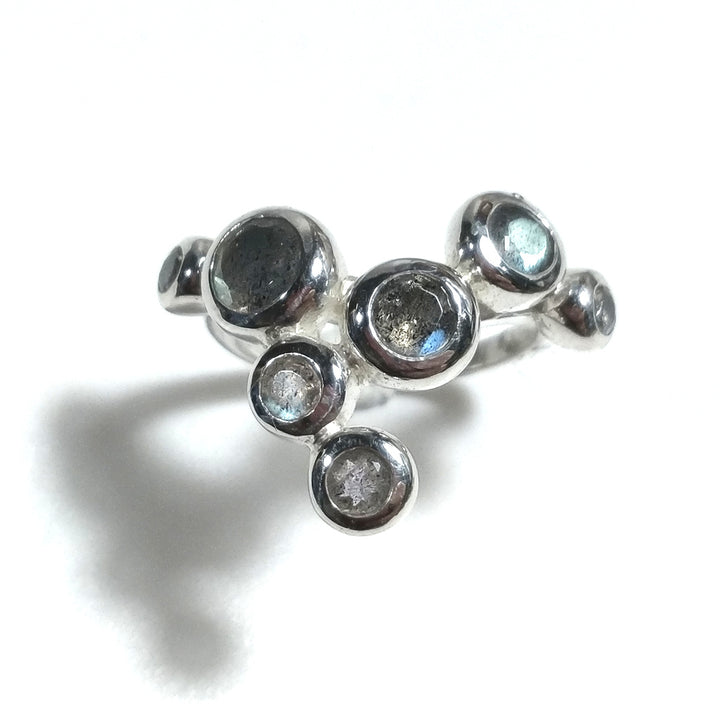 ANELLO artigianale in argento 925 Anello con pietra Labradorite | GIOIELLI IN ARGENTO