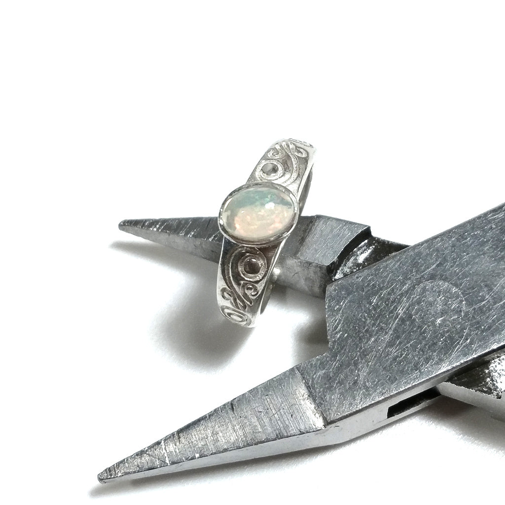 Anello con pietra in argento 925 con Opale | ANELLI ARGENTO