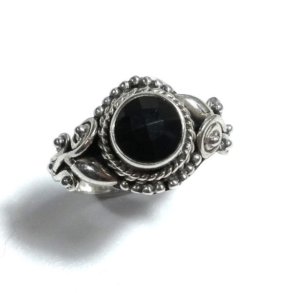 Anello con pietra in argento 925 con Pietra di luna, Ametista, Onice nero | GIOIELLI ETNICI
