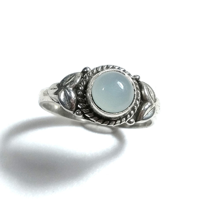 Anello con pietra in argento 925 con Topazio azzurro | GIOIELLI IN ARGENTO calcedonio