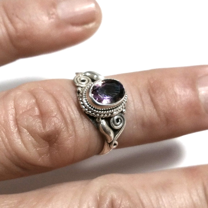 Anello con pietra in argento 925 con Topazio mistico | GIOIELLI ETNICI
