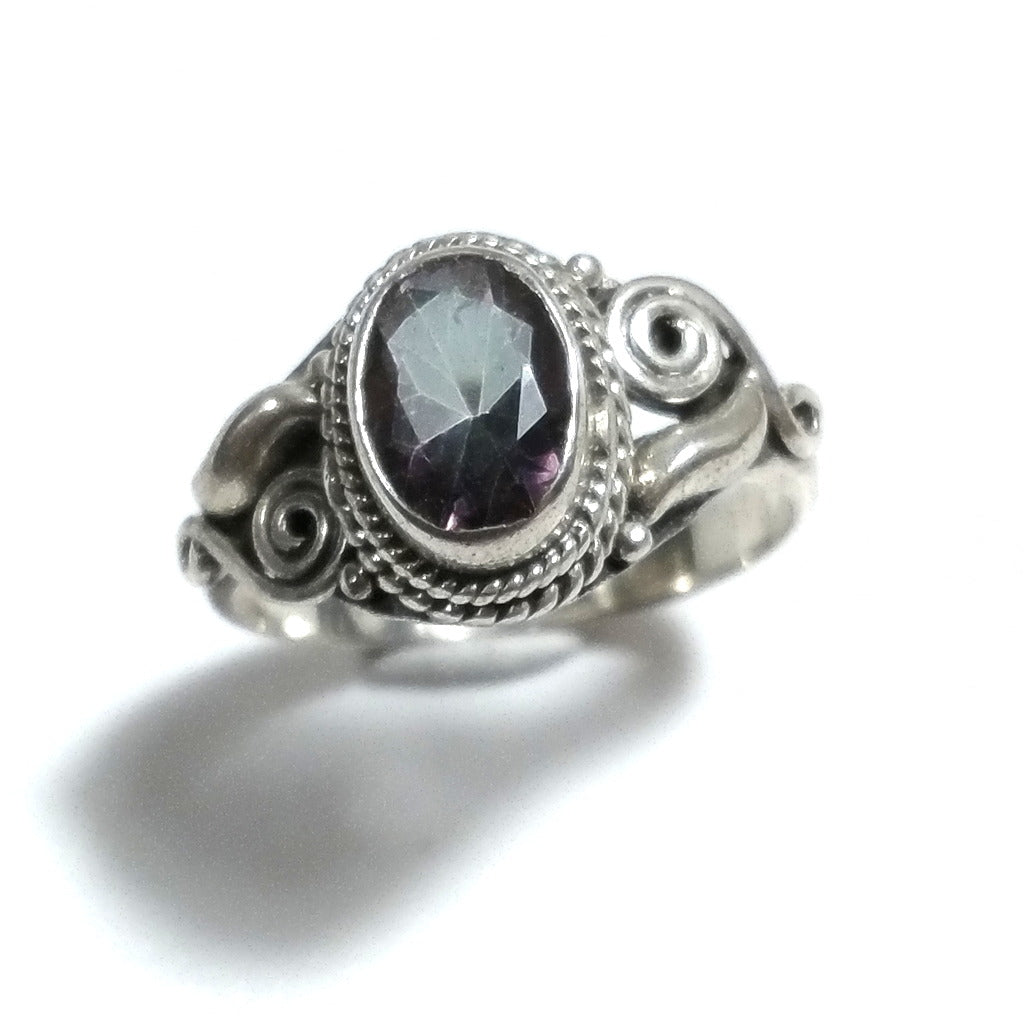 Anello con pietra in argento 925 con Topazio mistico | GIOIELLI ETNICI