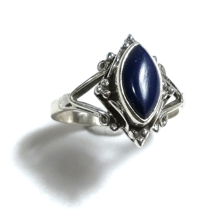 ANELLO ETNICO in argento 925 con Lapislazzuli | GIOIELLI IN ARGENTO