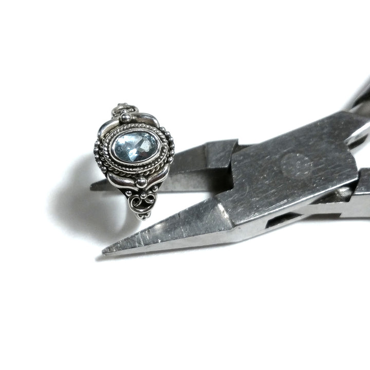 Anello con pietra in argento 925 con Topazio azzurro | GIOIELLI IN ARGENTO
