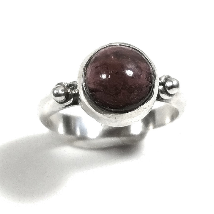 Handcrafted RING in 925 silver with Carnelian, Moonstone