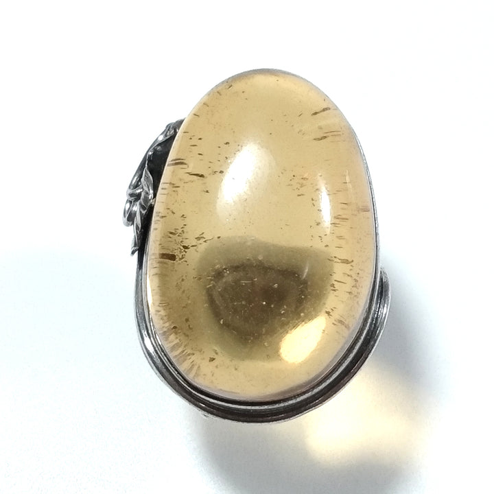 Anello con pietra in argento 925 ANELLO artigianale Ambra | GIOIELLI IN ARGENTO