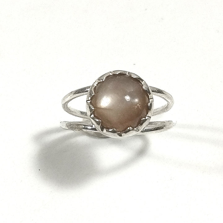 ANELLO artigianale in argento 925 con Quarzo rutilato - Adularia| GIOIELLI CON PIETRE