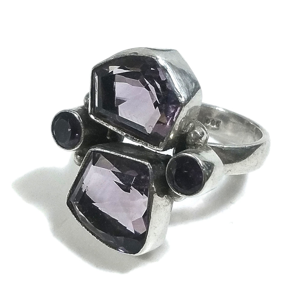 Anello con pietra in argento 925 con Ametista | GIOIELLI ARTIGIANALI