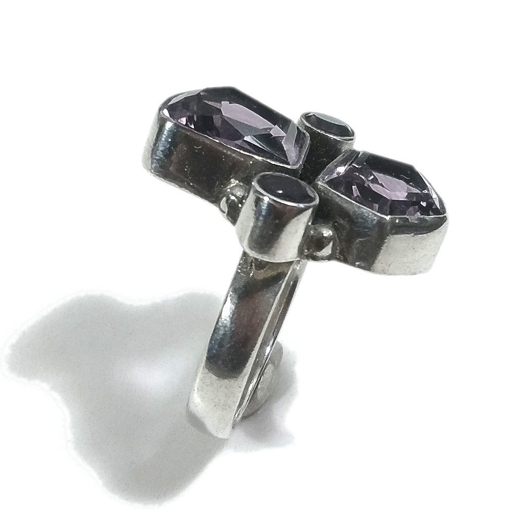 Anello con pietra in argento 925 con Ametista | GIOIELLI ARTIGIANALI