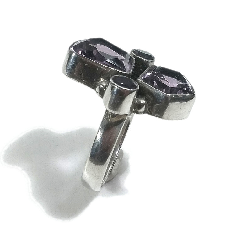 Anello con pietra in argento 925 con Ametista | GIOIELLI ARTIGIANALI