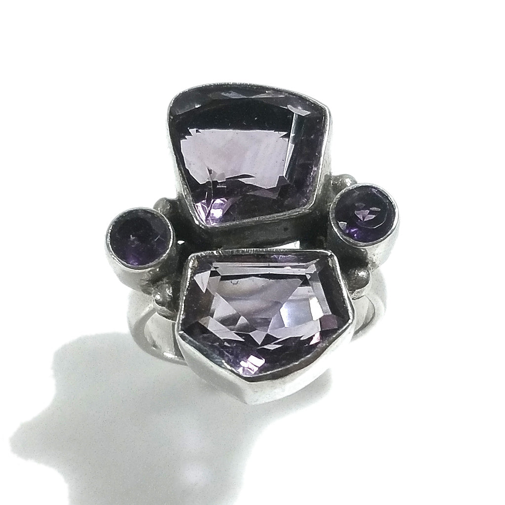 Anello con pietra in argento 925 con Ametista | GIOIELLI ARTIGIANALI