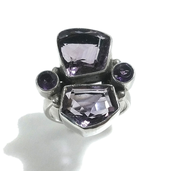 Anello con pietra in argento 925 con Ametista | GIOIELLI ARTIGIANALI