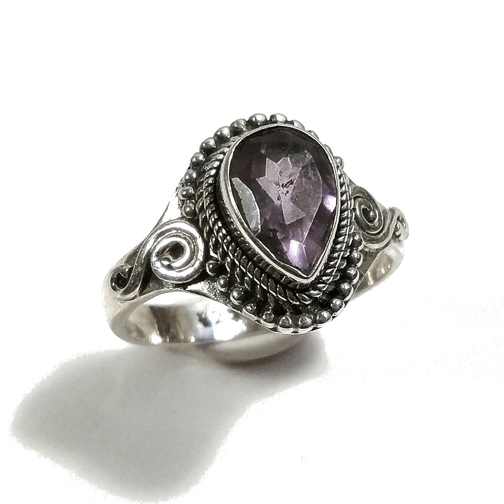 Anello con pietra in argento 925 con Ametista | GIOIELLI ETNICI