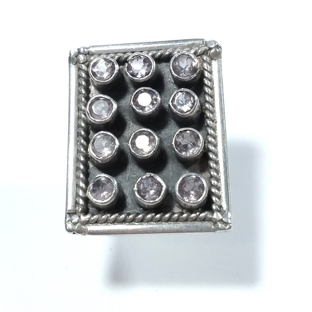 ANELLO ETNICO in argento 925 Anello con pietra Ametista | GIOIELLI ETNICI
