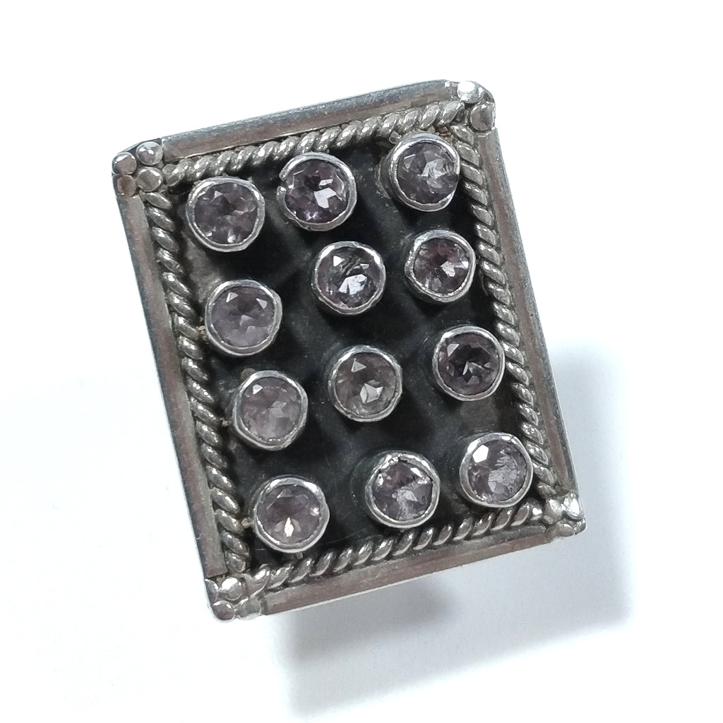ANELLO ETNICO in argento 925 Anello con pietra Ametista | GIOIELLI ETNICI
