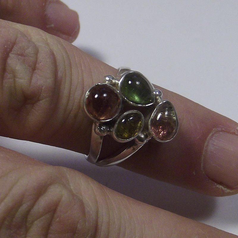ANELLO Tormalina e argento